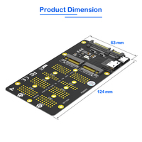 Adaptateur M.2 2-en-1 pour III 2,5 pouces vers SFF-8654 Type-C Alimentation pour NVMe SSD - Extension de stockage pour ordinateur de bureau/ordinateur portable/serveur (En stock)