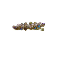 Pince à cheveux artisanale en cristal pour femme, nouvelle collection printemps/été, pince bec de canard géométrique élégante pour franges, cadeau délicat