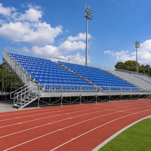 Tribune extérieure en alliage d'aluminium pour stade, 15 rangées x 15 pieds (4,6 m), capacité de 42 personnes, assemblée, amovible, tribune fixe pour les sports - Product Image 3
