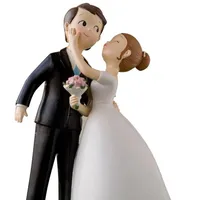 تخصيص تذكارية كعكة توبر الزفاف زوجين التقبيل