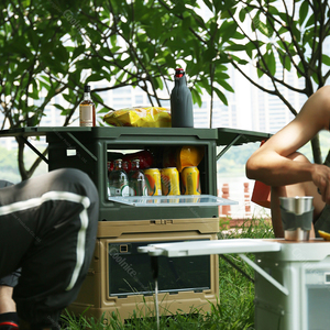 Cao Cấp Xe Đẩy Gấp Cắm Trại Hộp Nhà Xe Cắm Trại Đa Chức Năng Nhựa Lưu Trữ Di Động Bin Hộp Ngoài Trời Lưu Trữ Hộp - Product Image 5