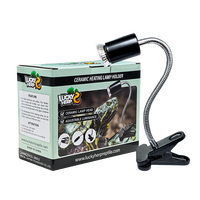 LUCKY HERP Ampoule de réservoir tortue de haute qualité 25W/50W avec support de lampe de synchronisation UVB UVA Clip de minuterie pour animaux de compagnie