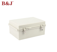 B & J Abs électronique 400x300x180mm boîtier en plastique IP68 boîte de jonction étanche boîte électrique avec charnière en acier inoxydable