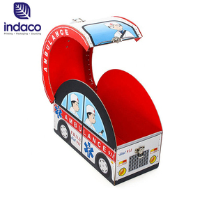 Valise de rangement pour jouets d'enfants en carton, motif Docteur innovant 2026, en forme d'ambulance, pour jeu de docteur - Product Image 4