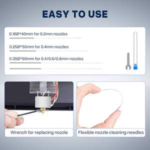 ELEGOO - Juego de 10 Boquillas de Latón de Diferentes Tamaños para Impresoras 3D, 0.2/0.4/0.6/0.8mm, Neptune 4/Pro, Accesorios para Impresoras 3D - Product Image 4