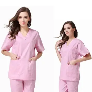 Nuovi prodotti personalizzati di fabbrica set di scrub rosa donne migliori disegni vestiti di moda