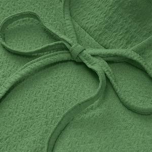 Top ultra court <span class=keywords><strong>pour</strong></span> femmes européennes et américaines Pure Desire Sexy Halter Neck Back Tie V-Neck Jumpsuit Women for Summer Party - Product Image 4