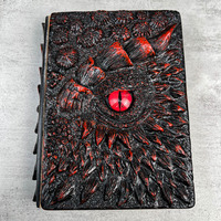Nouveau carnet en résine rétro, œil de dragon maléfique, artisanat, guérison spirituelle, gaufrage en cristal, cadeau