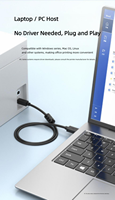 Kabel Printer OEM USB 3.0 a Male B Male Round Pin 5Gbps Tembaga PVC Fleksibel untuk Printer Scanner Brother Likai