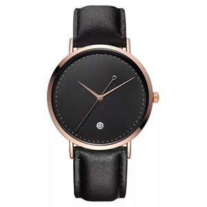 Montres personnalisées de luxe moderne minimaliste en acier inoxydable <span class=keywords><strong>montre</strong></span> horlogère 3ATM étanche bracelet en cuir cadeau Reloj - Product Image 2