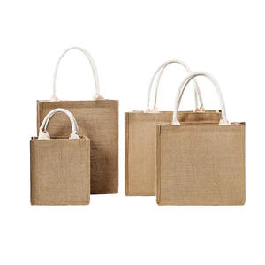 Custom Printed Logo Strap Plain Grocery Shopping Promotional Hessian Burlap <strong>Jute</strong> <strong>Tote</strong> <strong>Bag</strong> For Advertising - Product Image 3