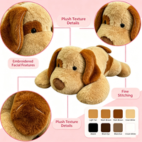 Boneka Anjing Berbobot 60cm, Isi Tebal, Super Lembut, Warna Dapat Disesuaikan, Jahitan Kuat, Bantal Tubuh Anjing Bulu Halus, Mengatasi Kecemasan