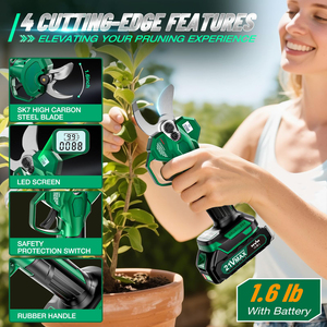 Sécateur à branches sans fil à piles, cisailles électriques pour l'élagage des arbres, avec conception télescopique, 25-30 mm - Product Image 2