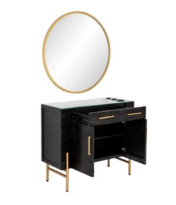Espejo de pared redondo moderno con mesa para escuelas, hoteles, salones de belleza, barberías, dormitorios - Product Image 3