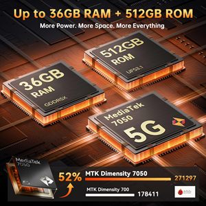 Teléfono Inteligente 5G Desbloqueado, Batería Mega de 16000 mAh, Carga Rápida de 45 W, Cámara de 108 MP, Accesorios Modulares, Teléfono Inteligente Resistente - Product Image 2