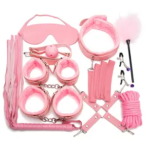 10 pz/set prodotti del sesso giocattoli erotici per adulti Bdsm Sex Bondage Set manette giocattoli del sesso per le coppie