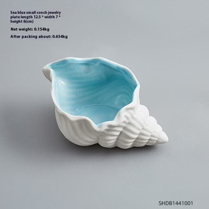 Eco-Friendly <strong>Ceramic</strong> Conch <strong>Jewelry</strong> Tray Cross-Border Starfish Ashtray Home Decor Art Style Key Storage Plate Packed in <strong>Box</strong> - Product Image 6