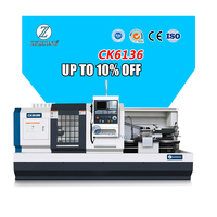 Tour CNC à lit horizontal CK6136, commande numérique GSK, haute précision, avec largeur de guidage de 360 mm