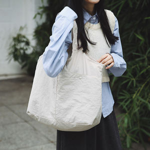 Women's <b>large</b> capacity customizable logo printed linen cotton canvas shopping <b>bag</b> - Product Image 4