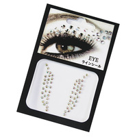 Vente chaude Festival Fête Cristal Bijoux Corps Visage Strass Autocollants Temporaire Gem Eye Tatouage Autocollant pour les Femmes