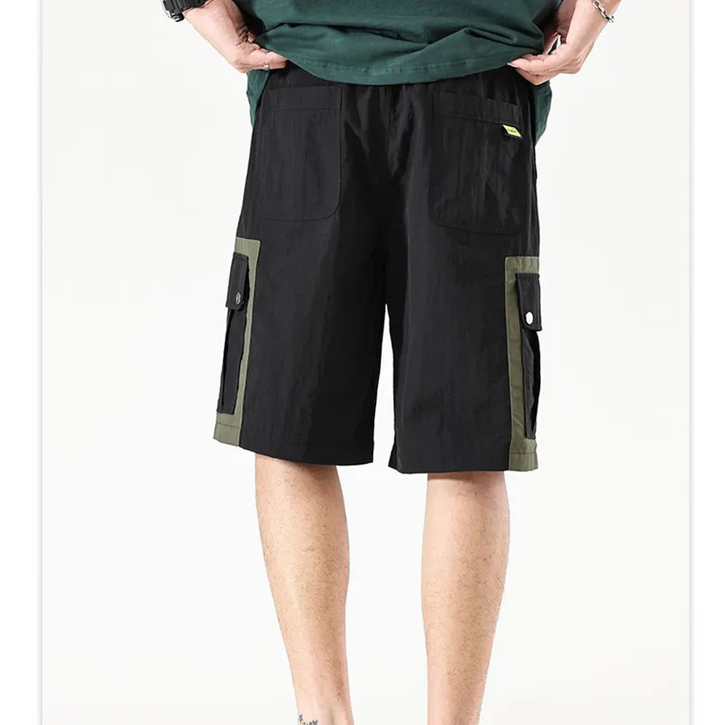 Celana pendek jala basket pria Musim Panas nilon kustom langsung pabrik celana pendek pelari kasual untuk pria/