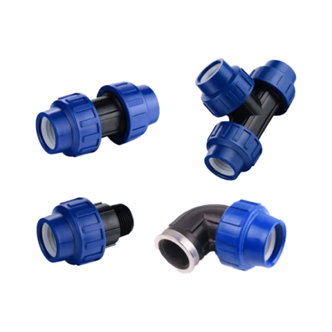 Customized Design Factory Price PP Compression Fittings for Irrigation and Water Supply