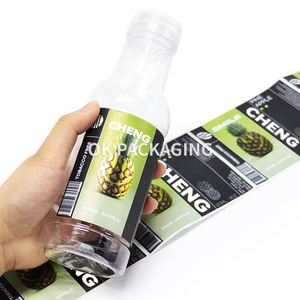 Disesuaikan dicetak plastik PET PVC panas menyusut lengan minuman botol Roll menyusut Logo stiker dan kemasan label - Product Image 3