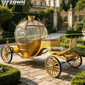Chariot à citrouilles électrique durable sans chevaux, style rétro européen, pour les zones touristiques, les mariages et les lieux d'événements - Product Image 1