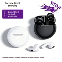 Écouteurs sans fil Pro 6 TWS ANC 5.3, intra-auriculaires semi-ouverts, étanches, pour le gaming et la musique, avec chargement USB-C