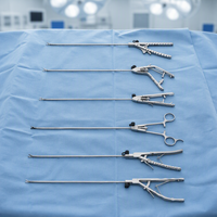 Instrument de suture à mâchoires courbées de 5 mm, autoclavable, de qualité supérieure, pour opérations cliniques de laparoscopie en milieu hospitalier général
