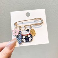 Pendentif Ours Fraise Mignon en Métal, Breloque Cabochon, Épingle de Jarret, Broches de Corsage, Épingle en Émail, Épingle de Mariée avec Épingle de Sécurité