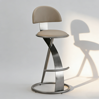 Tabourets de bar de luxe pour la maison et l'îlot, revêtement en cuir personnalisable, sièges modernes en forme de X, tabouret de bar sur mesure, chaise de bar