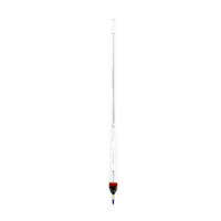Hygromètre à alcool multifonctionnel portable en verre 0-100% avec thermomètre, équipement de brassage artisanal personnalisable OEM/ODM, utilisation en laboratoire