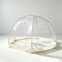 Maison Bulle Transparente pour Camping et Loisirs en Plein Air, Vue Ciel Étoilé, Prête à l'emploi, Sans Montage Requis, Idéale pour Séjour à la Campagne, Repas en Plein Air, Maison Bulle Tendance sur Internet, Verrière