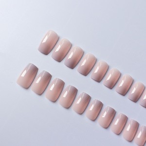 New Arrival 24 Pcs/set Abs Artificial Fingernails Minimalist Medium Almond Shape Gradient White Press <strong>Nails</strong> False <strong>Nails</strong> - Product Image 3