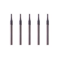 Fraise carrée en carbure à 12 dents non revêtue de 1/16 po pour le fraisage d'acier allié, d'acier trempé, de métaux, ensembles de fraises pour routeur CNC
