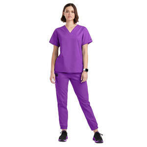 Conjunto de Uniformes Médicos para Hospital Veterinario, Quirófano, Enfermería, Cirugía Dental y Oral, Tela Dobby de Poliéster, Unisex - Product Image 2