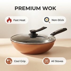 Sartenes Wok Antiadherentes de Hierro Fundido de 32 cm de Alta Calidad y Bajo Precio para Uso Comercial y Doméstico en la Cocina - Product Image 1