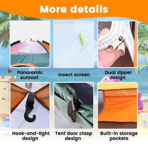 <span class=keywords><strong>เต็นท์</strong></span>แบบป๊อปอัพพกพา Polar <span class=keywords><strong>Everest</strong></span> 1-4คนกลางแจ้งแคมป์ปิ้งชายหาดเดินป่าอุปกรณ์เสริมแบกเป้และน้ำหนักเบา - Product Image 3