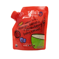 Personnalisé 50 100ml Eco Biodégradable Vis Squeeze Buse Sac pour Liquide Réutilisable Recharge Bec D'emballage Bébé Alimentaire Poche