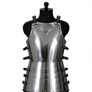 เสื้อเกราะสแตนเลสชุบเงิน แฟชั่นชุดนักรบสำหรับผู้หญิง งานโลหะขัดเงา - Product Image 5