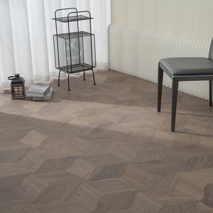 Parquet en bois d'acajou noir multicouche T&G, rustique, antidérapant, imperméable, certifié CE, rainures lisses, qualité ABC, 12 mm, pour centre commercial - Product Image 1