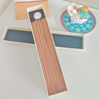 Boîte personnalisée haut de gamme, bâtonnets d'encens en bois aromatique, porte-encens, coffret cadeau de luxe, ligne naturelle, décoration d'intérieur, logo personnalisé