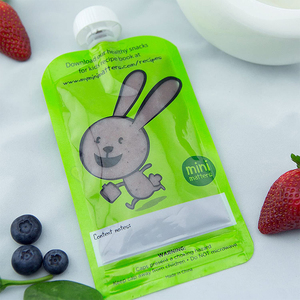 Bolsa de plástico Biodegradable transparente para bebida de fruta, bebida de zumo de manzana, cereza, Doypack, bolsa con caño de agua de coco - Product Image 2