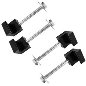 Kit de Abrazaderas en J para Montaje de Caja de Herramientas General Car, Juego de 2 o 4 Piezas, Negro y Plata, para Accesorios de Control de Carga de Camionetas Pickup - Product Image 1
