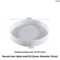 Moule en silicone pour résine époxy, plateau de moulage DIY en résine époxy cristalline pour grande table ronde, décoration de table, artisanat