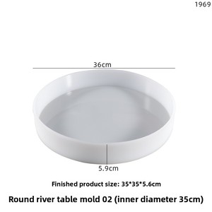 Molde de silicona de resina para epoxi, molde DIY de resina epoxi de cristal para mesa redonda grande, molde para decoración de mesa, manualidades - Product Image 4