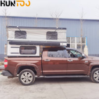 Huntoo Auvent rétractable pour camionnettes et camping-cars, pleine taille, robuste, étanche, en fibre de verre, pour le camping en extérieur
