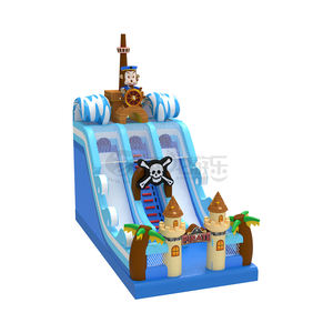 Toboggan gonflable à trois voies sur le thème des gorilles, respectueux de l'environnement, certifié CE, de qualité commerciale, aire de jeux jungle pour les événements d'enfants - Product Image 2