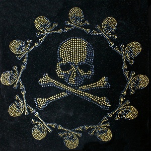 Applique en strass thermocollants motif crâne et os croisés pour veste en jean, gilet, t-shirt, style gothique punk rock, embellissement vestimentaire - Product Image 4